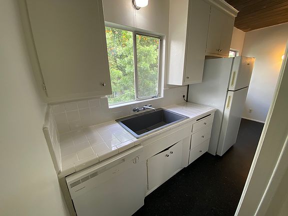 Kitchen with dishwasher and brand new sink