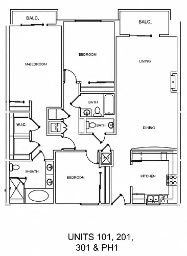 Floor plan 3 Beds, 2.5 Baths