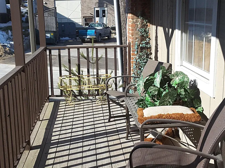 Two separate outdoor seating areas in addition to your private balcony.