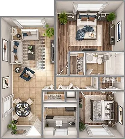 2 Bedroom Floor Plan 2 Bedroom Floor Plan
