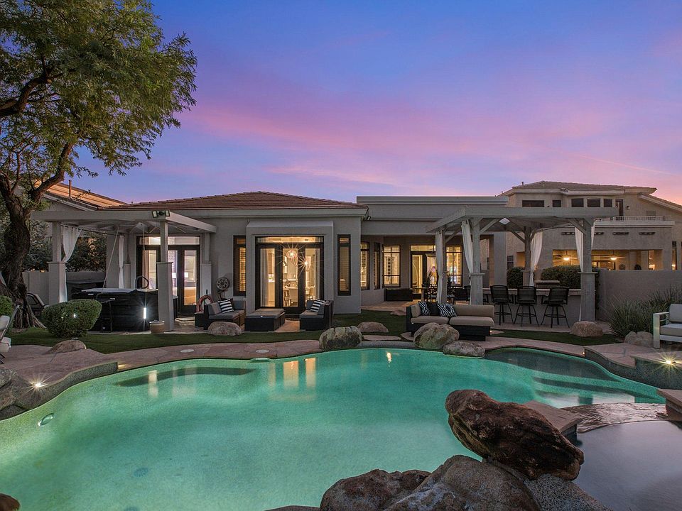 Backyard with Heated Pool & Golf Course Views