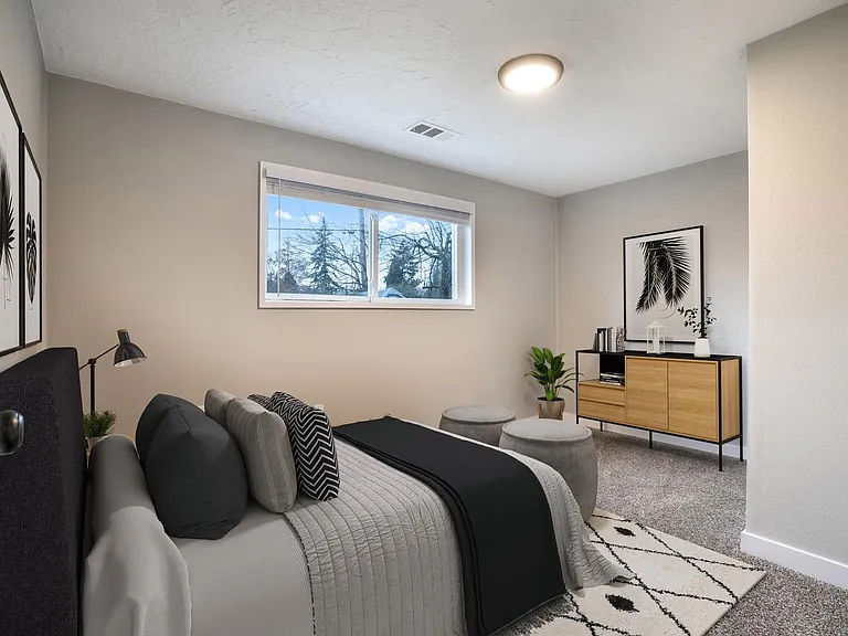 Bedroom 5. This image shows a virtually furnished space. Bedrooms come unfurnished.