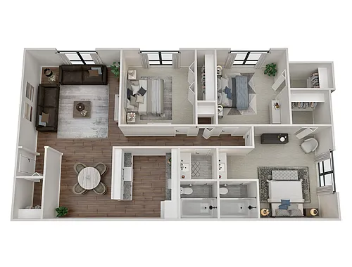Floor plan 3x2 Main Level Classic