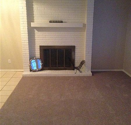 Living room with fireplace