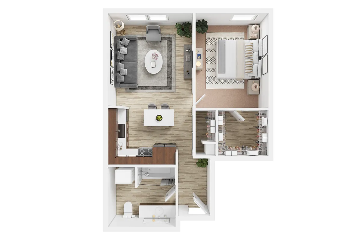 Floor plan 1Bed 1Bath