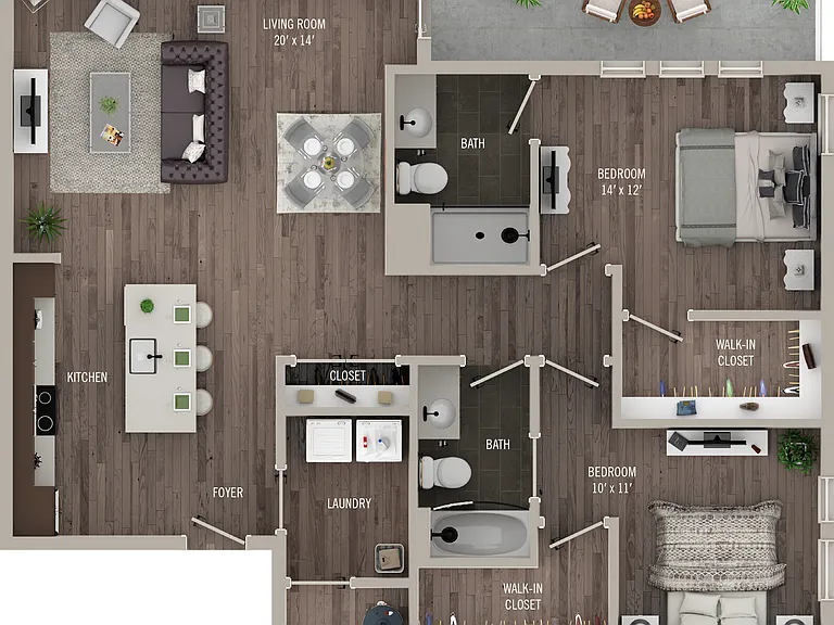 Library Park / 2 Bedroom / C4 Library Park / 2 Bedroom / C4