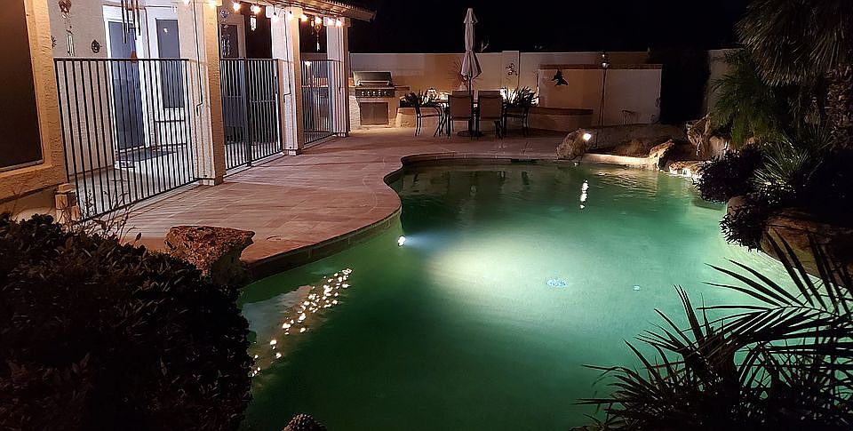 Pool Area at Night