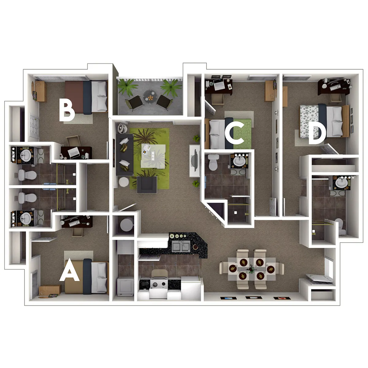Floor plan 4X4