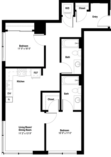 Floor plan 2X2 A