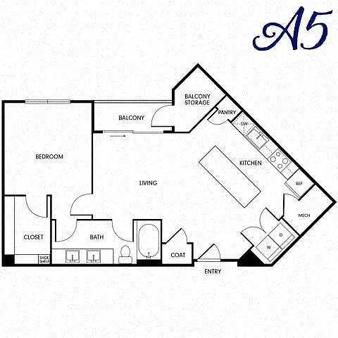 Floor plan One-Bedroom (A5)