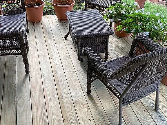 New Wood Deck Installed