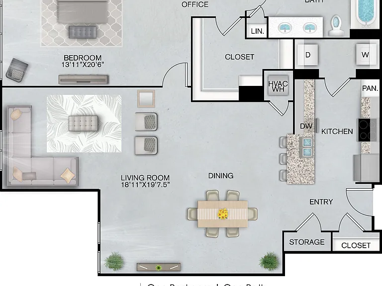 A2 floor plan Inspire Downtown