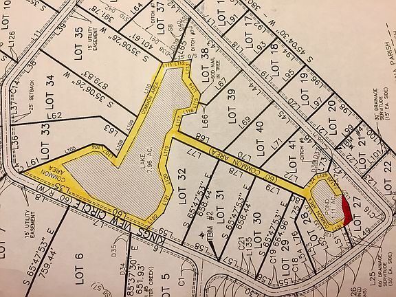 Lot 31 common area in yellow