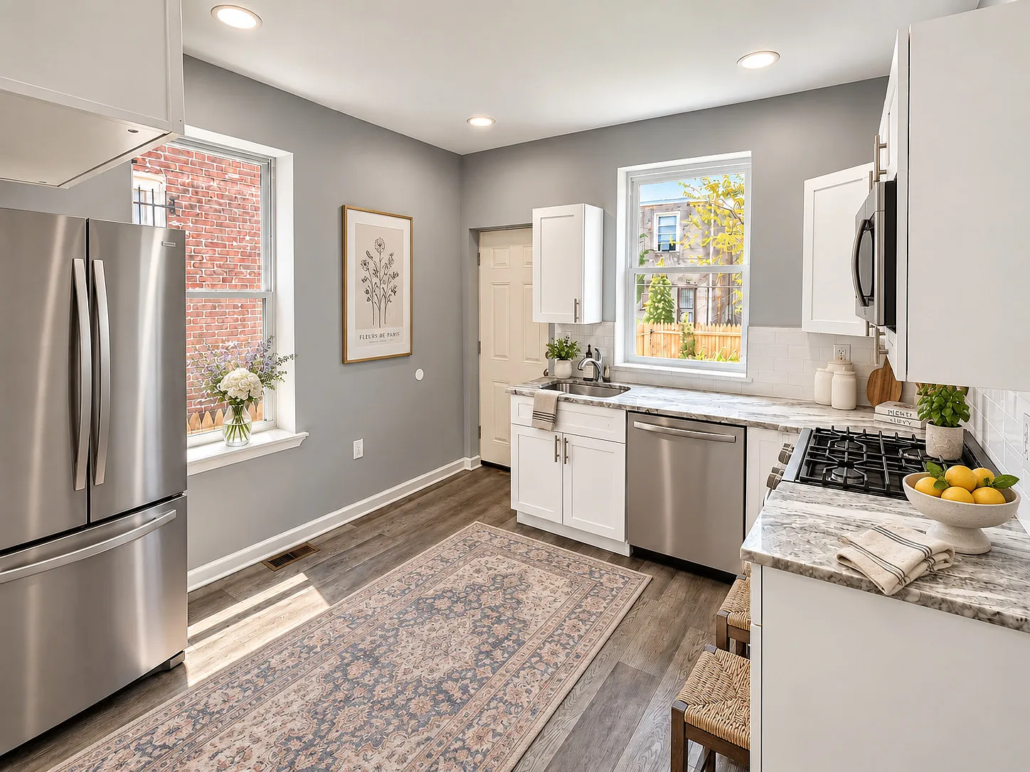 Three-Bedroom Ogontz Townhome with Finished Basement and Stainless Steel Kitchen — Photo 3