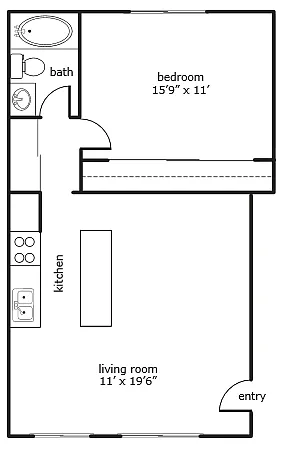 Floor plan 1X1