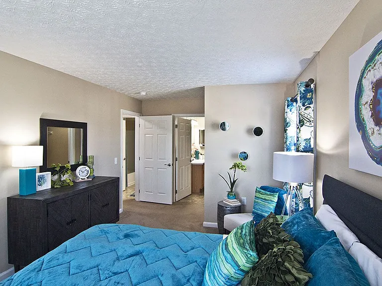 Plush carpeting in bedrooms
