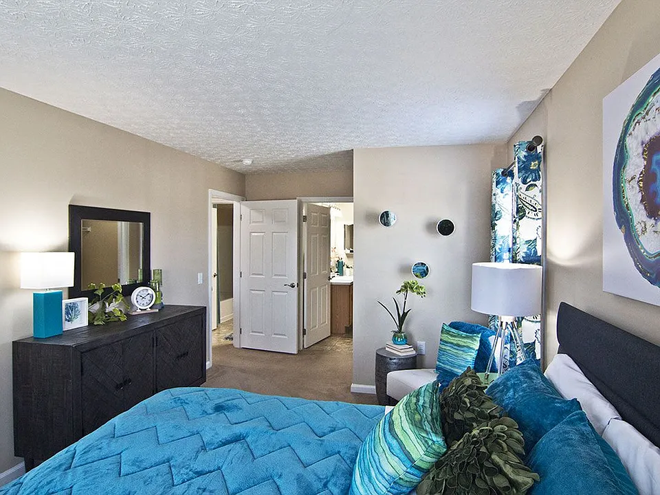 Plush carpeting in bedrooms