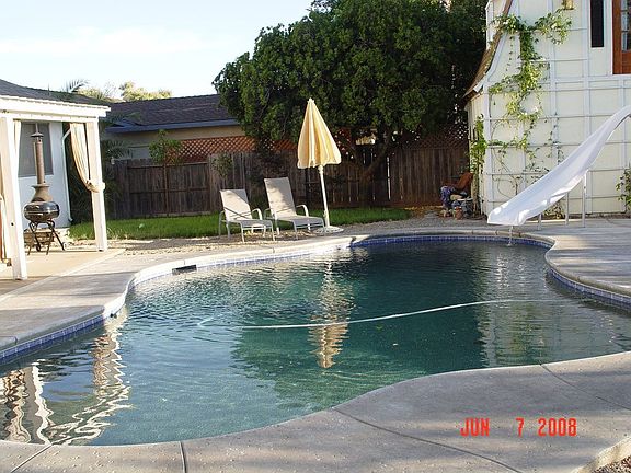 Pool and water slide