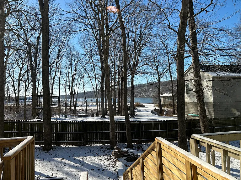 from the ground floor deck