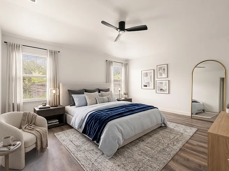 Primary bedroom - staged