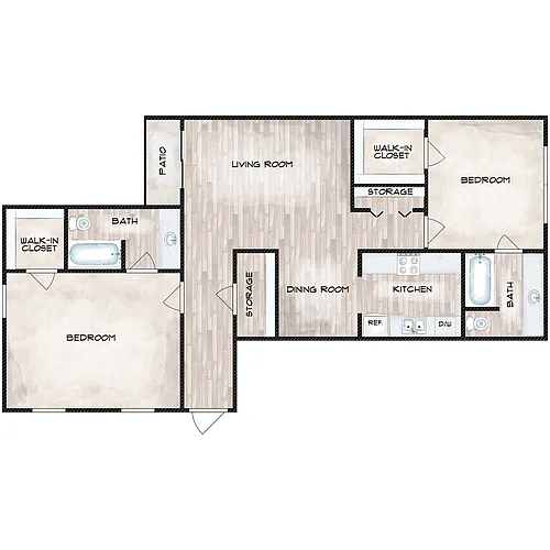 Floor plan Two Bedroom