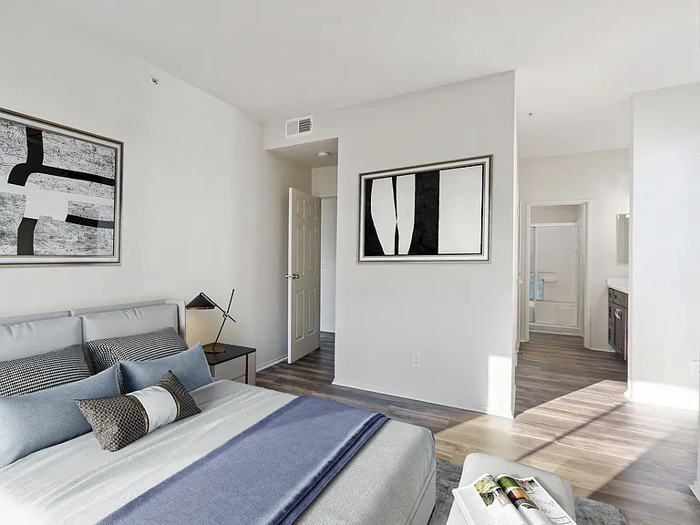 Spacious bedrooms can accommodate any bed size