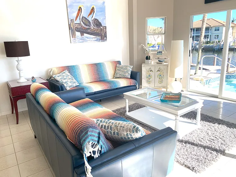 2 large new and very comfortable leather sofas