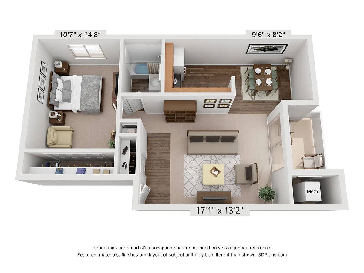 Floor plan One Bedroom
