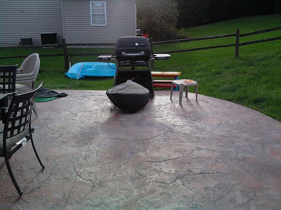 stamped back patio