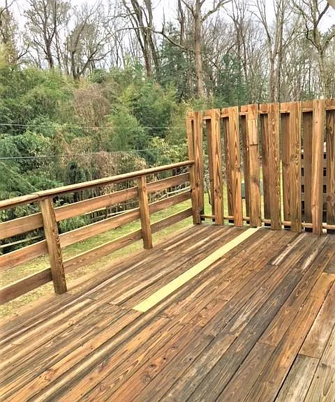 deck overlooking open space