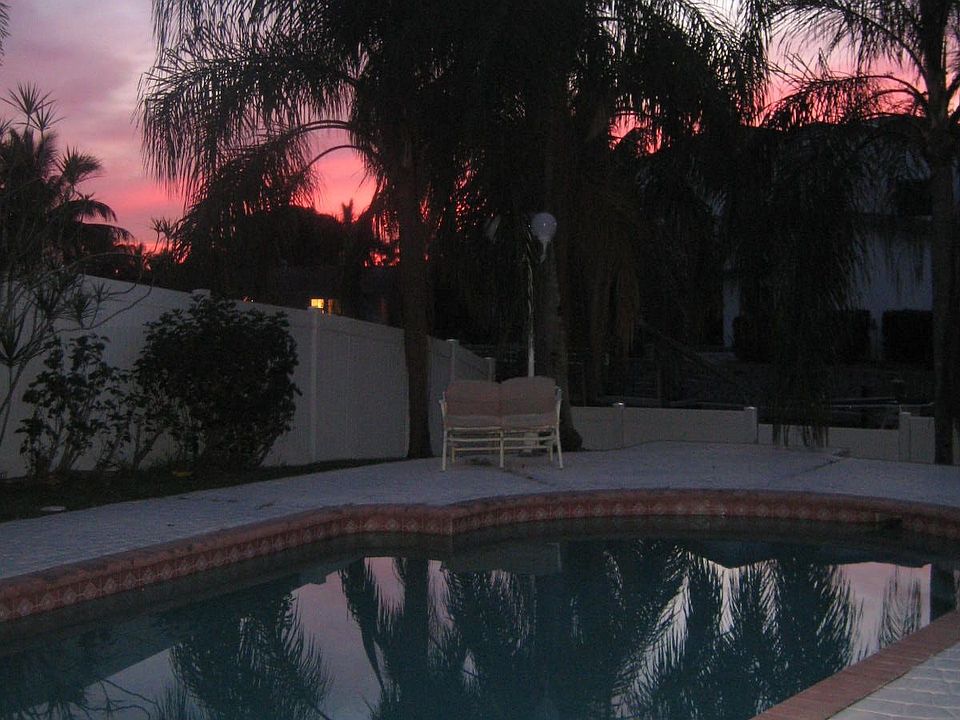 Beautiful Sunsets over the Pool