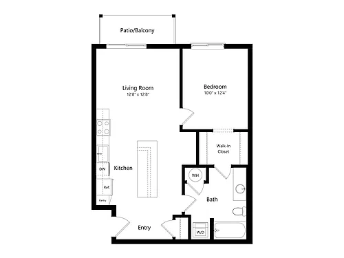 Floor plan 1 Bed A2