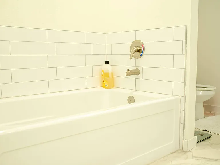 soaking tub in master bath