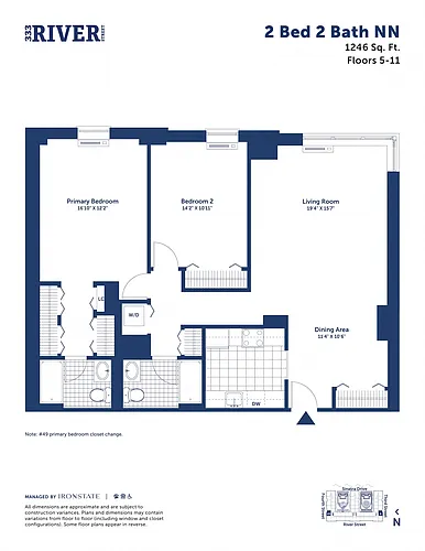 Floor plan 2 Bed 2 Bath NN