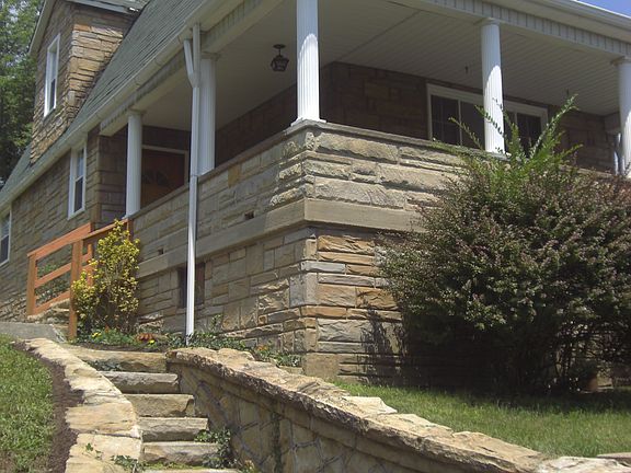 Stone front steps