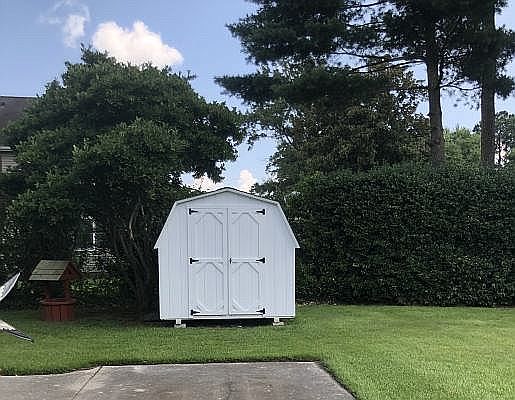 4. end of driveport/new shed