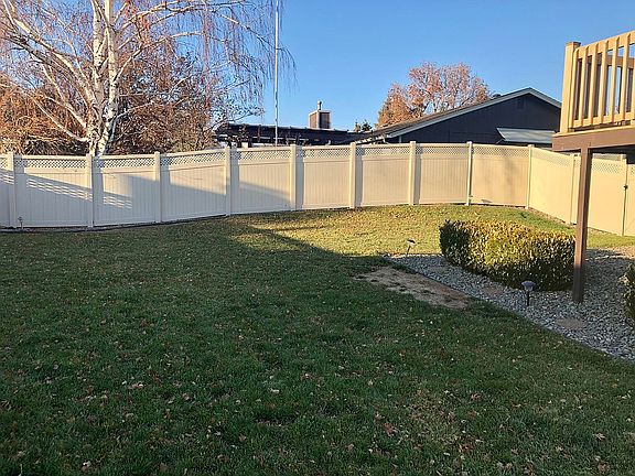 Fully fenced backyard