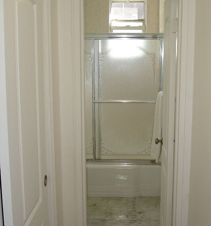 Entry to newly remodeled bathroom