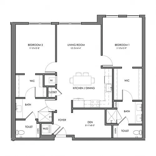 Floor plan Aspen BD2