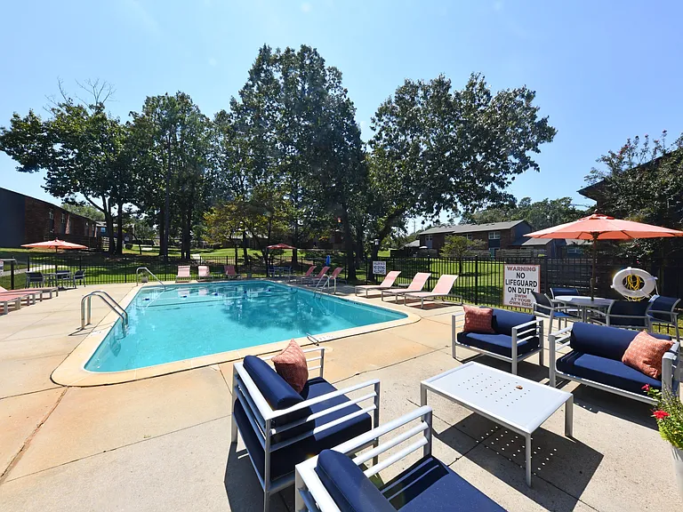 Pool and side lounge area