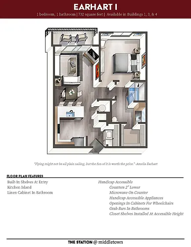 Floor plan Earhart I