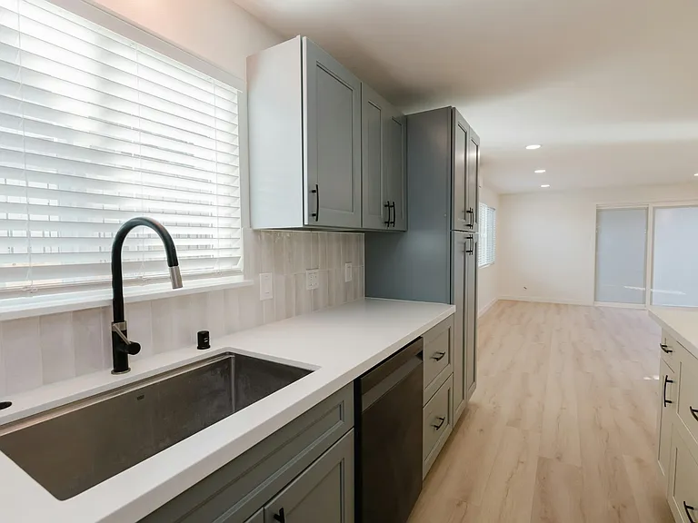 kitchen & open living room