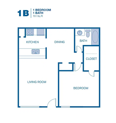 Floor plan 1B