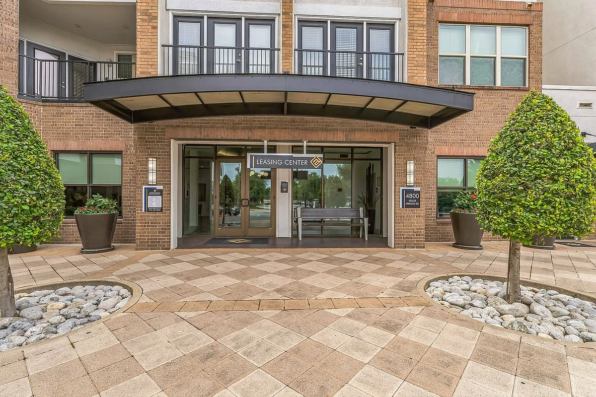 Photo 1 of 35 - Addison Keller Springs - Addison, TX Welcome to the modern front office of Addison Keller Springs, located in the heart of Addison, TX. - Addison Keller Springs