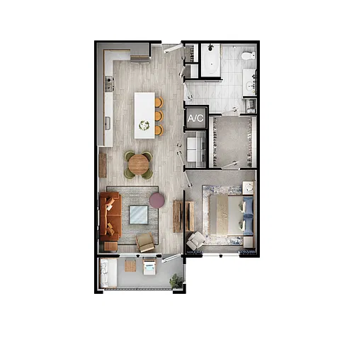 Floor plan 1x1 BT