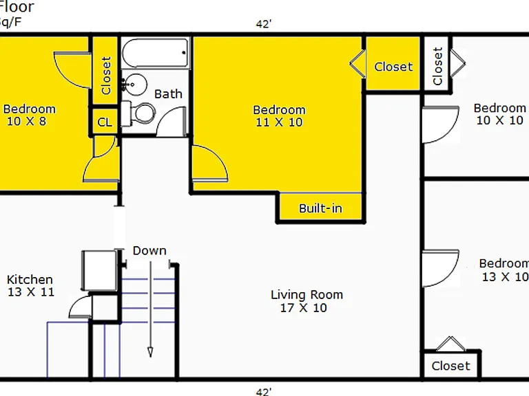 Layout (your room & office are highlighted)