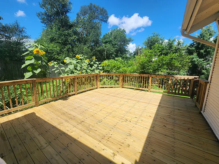 Back deck from utility room door