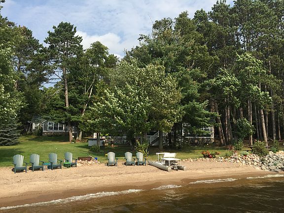 View of beach and main house