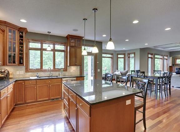 Large kitchen windows with tons of light.