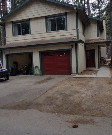 Outside, front door faces street